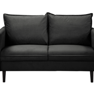 Ropez Juli sofa 2 osobowa wysokie nogi tkanina plusz czarny 180781