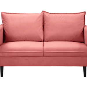 Ropez Juli sofa 2 osobowa wysokie nogi tkanina plusz różowy 180785