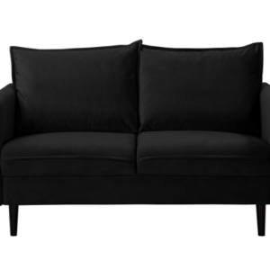 Ropez Juli sofa 2 osobowa wysokie nogi tkanina welur czarny 180791