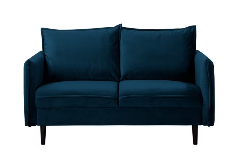 Ropez Juli sofa 2 osobowa wysokie nogi tkanina welur granat 180770