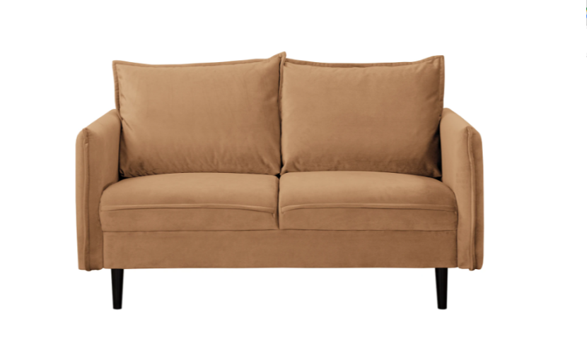 Ropez Juli sofa 2 osobowa wysokie nogi tkanina welur krem 180778