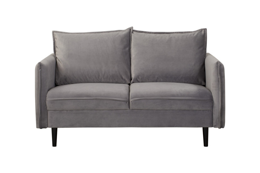 Ropez Juli sofa 2 osobowa wysokie nogi tkanina welur szary 180765