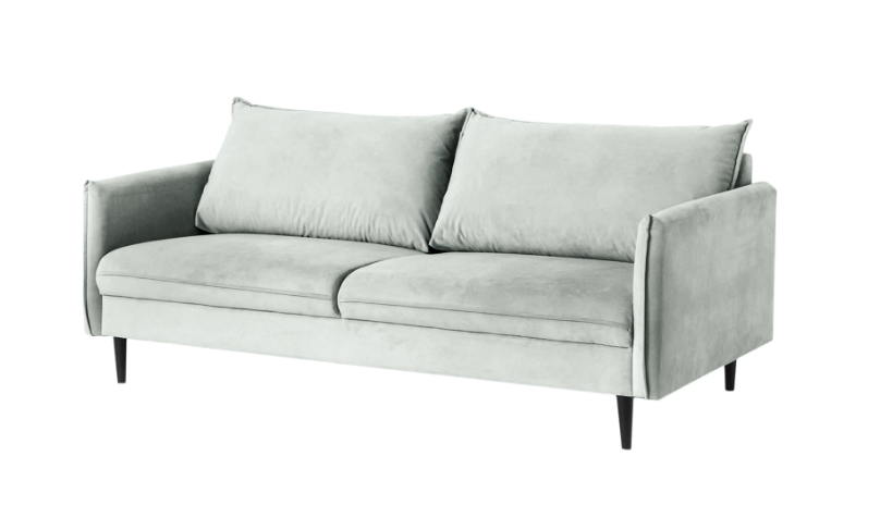 Ropez Juli sofa 3 osobowa wysokie nogi tkanina plusz popiel 180787
