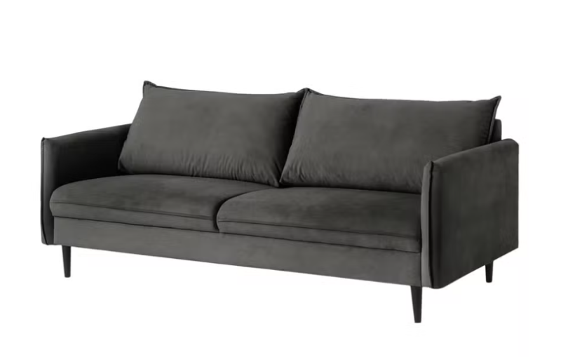 Ropez Juli sofa 3 osobowa wysokie nogi tkanina welur grafit 180766