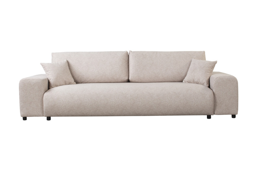 Ropez Justin duża sofa z funkcją i pojemnikiem tkanina plusz beżowy Blur 2 691597