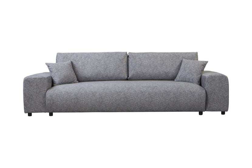 Ropez Justin duża sofa z funkcją i pojemnikiem tkanina plusz szary Blur 18 691594