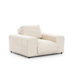 Ropez Justin fotel wypoczynkowy tkanina dzianina futerko kremowy Vito 23 691606