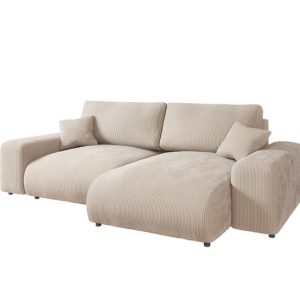 Ropez Justin narożnik bez funkcji prawostronny sztruks krem 256189