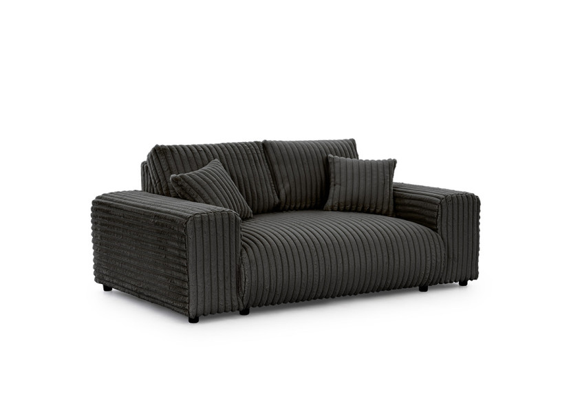 Ropez Justin sofa 2 bez funkcji tkanina dzianina futerko grafitowy Vito 18 691624
