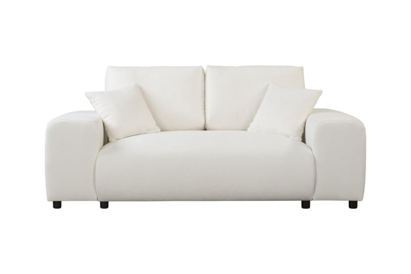 Ropez Justin sofa 2 bez funkcji tkanina pętelkowa ecru Sicuro 60 691600