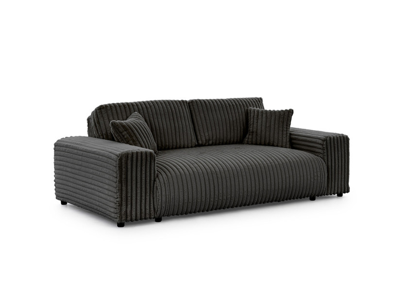 Ropez Justin sofa 3 bez funkcji tkanina dzianina futerko grafitowy Vito 18 691621
