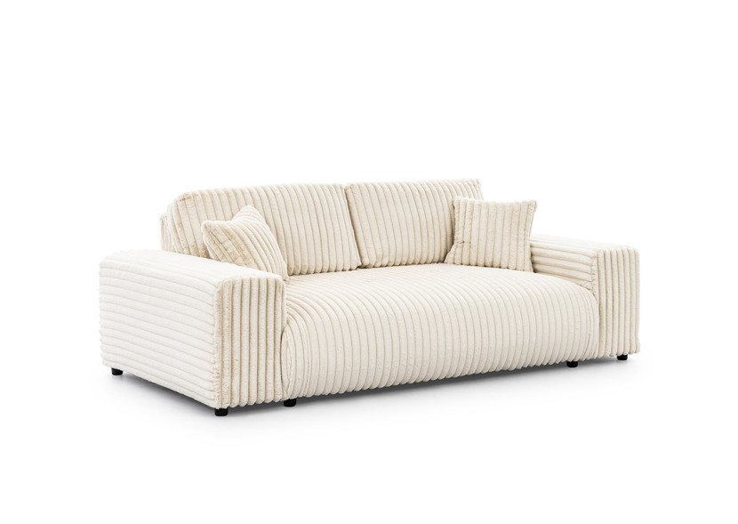 Ropez Justin sofa 3 bez funkcji tkanina dzianina futerko kremowy Vito 23 691620
