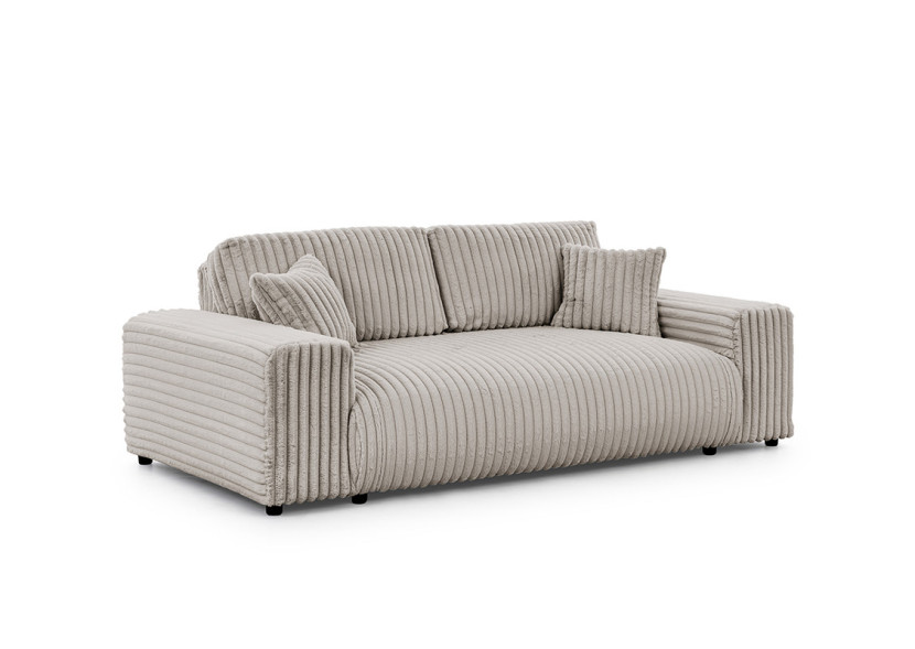Ropez Justin sofa 3 bez funkcji tkanina dzianina futerko szary Vito 07 691619