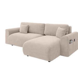 Ropez Lorine narożnik z funkcją uniwersalny szenil beżowy 266069