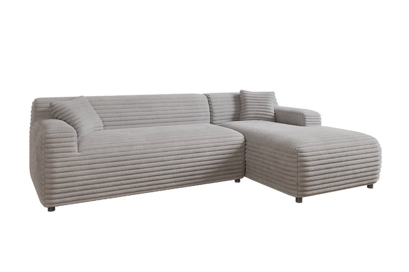 Ropez Martin narożnik bez funkcji prawostronny sztruks szary 256154