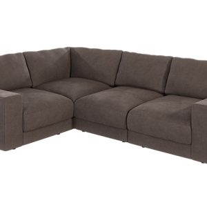 Ropez Mystic narożnik lewy 258×188 cm mikrofibra brązowy 222629 Ropez Mystic narożnik lewy 258×188 cm mikrofibra brązowy 222629
