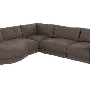Ropez Mystic narożnik lewy 288×264 cm mikrofibra brązowy 219429 Ropez Mystic narożnik lewy 288×264 cm mikrofibra brązowy 219429