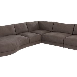 Ropez Mystic narożnik lewy 334×288 cm mikrofibra brązowy 220256 Ropez Mystic narożnik lewy 334×288 cm mikrofibra brązowy 220256
