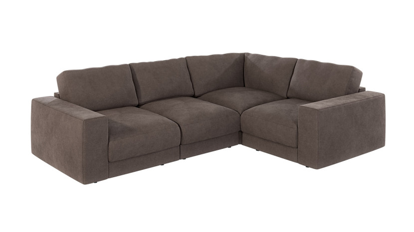 Ropez Mystic narożnik prawy 258x188 cm mikrofibra brązowy 222632
