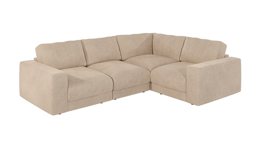 Ropez Mystic narożnik prawy 258x188 cm mikrofibra kremowy 220253
