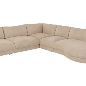 Ropez Mystic narożnik prawy 334×288 cm mikrofibra kremowy 219426 Ropez Mystic narożnik prawy 334×288 cm mikrofibra kremowy 219426