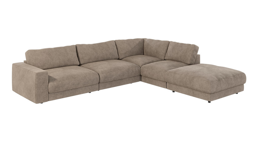 Ropez Mystic narożnik prawy + HO 318x166 cm mikrofibra beż 219430