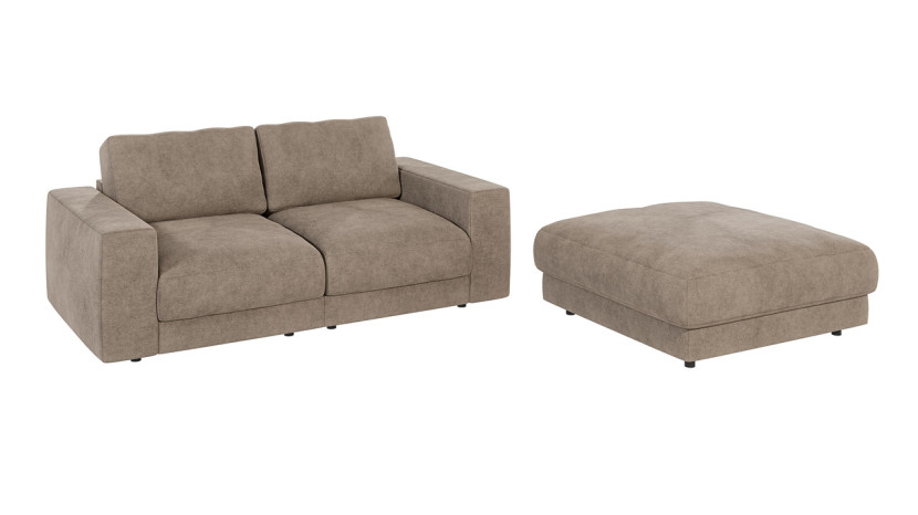 Ropez Mystic Sofa 2 os. + HO 184x96 cm mikrofibra ciemny beż 219418