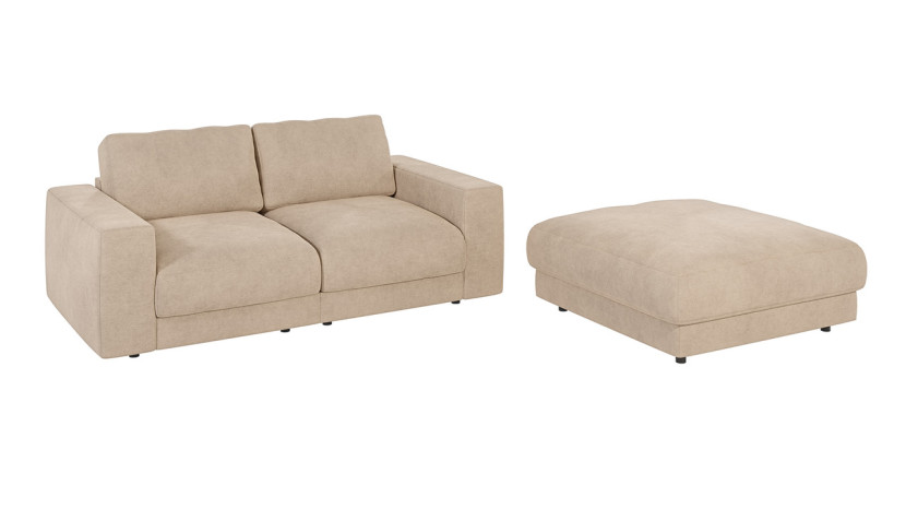Ropez Mystic Sofa 2 os. +HO 184x96 cm mikrofibra kremowy 219411
