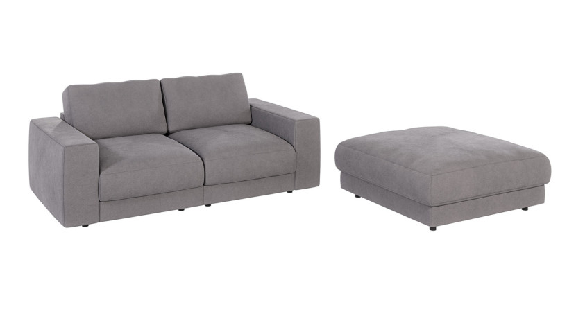 Ropez Mystic Sofa 2 os. + HO 184x96 cm mikrofibra szary 219414