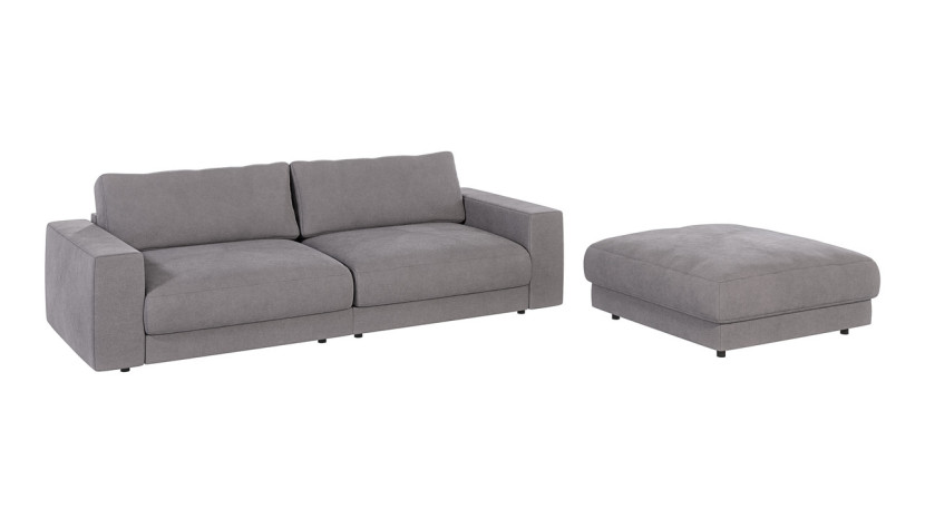 Ropez Mystic Sofa 3 os. + HO 244x96 cm mikrofibra szary 219415