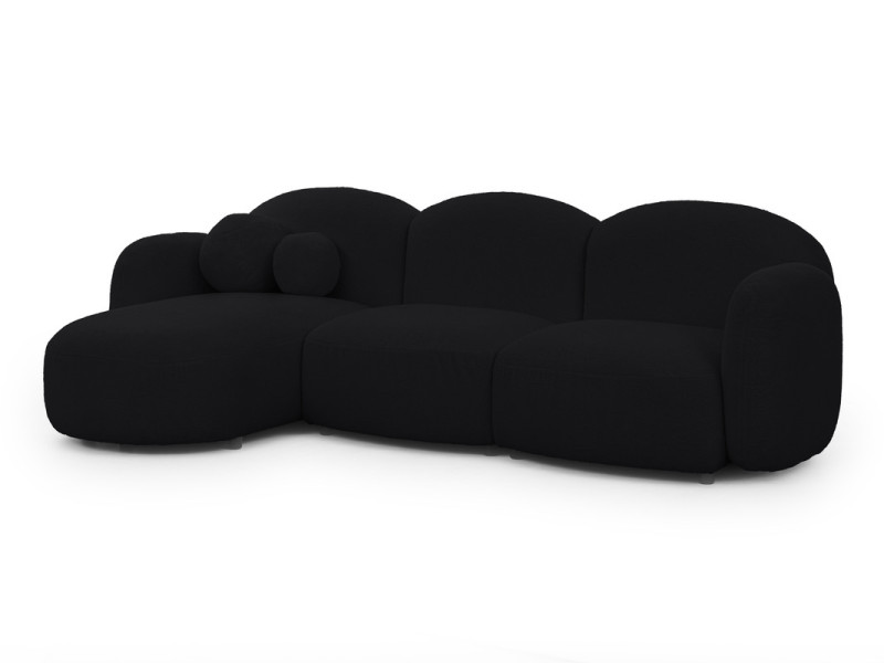 Ropez Orbit L duży narożnik bez funkcji lewy tkanina boucle czarny 762946