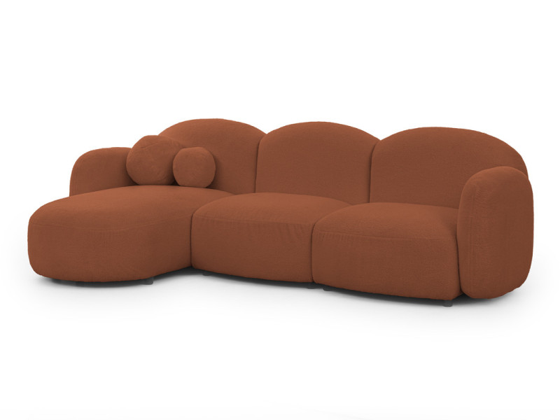 Ropez Orbit L duży narożnik bez funkcji lewy tkanina boucle rudy 762921