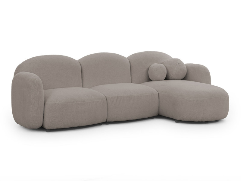 Ropez Orbit L duży narożnik bez funkcji prawy tkanina boucle jasny popiel 762925