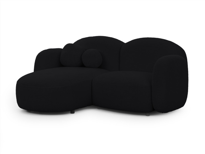 Ropez Orbit L mały narożnik bez funkcji lewy tkanina boucle czarny 762972