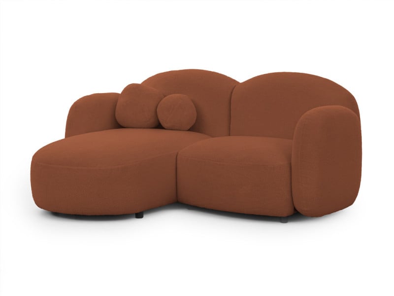 Ropez Orbit L mały narożnik bez funkcji lewy tkanina boucle rudy 762977