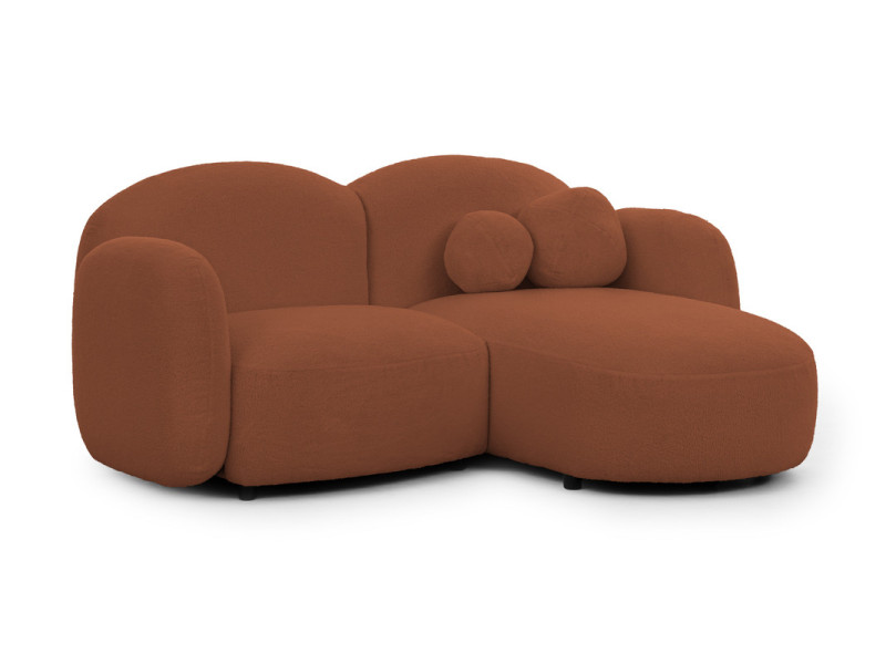 Ropez Orbit L mały narożnik bez funkcji prawy tkanina boucle rudy 762931