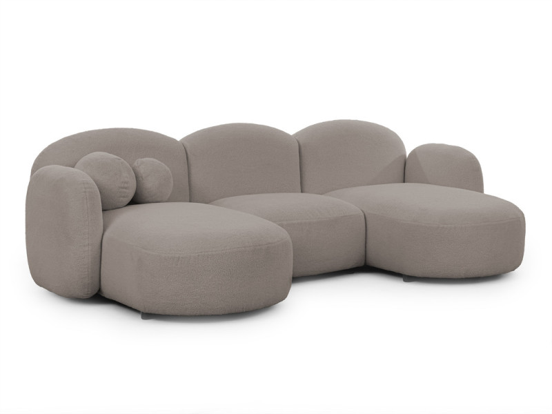 Ropez Orbit U duży narożnik bez funkcji tkanina boucle jasny popiel 762958