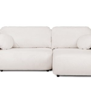 Ropez Ovalo L narożnik z funkcją spania tkanina boucle biały 1021508 Ropez Ovalo L narożnik z funkcją spania tkanina boucle biały 1021508