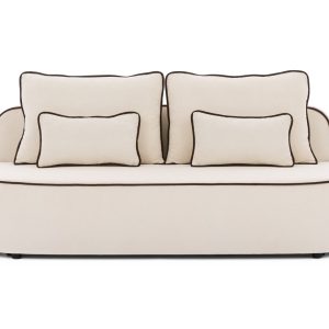 Ropez Saga Kids sofa z funkcją i pojemnikiem tkanina plusz biały 1021493