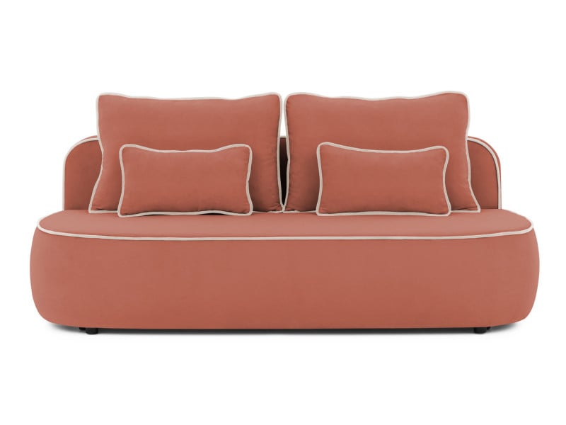 Ropez Saga Kids sofa z funkcją i pojemnikiem tkanina plusz różowy 1021497