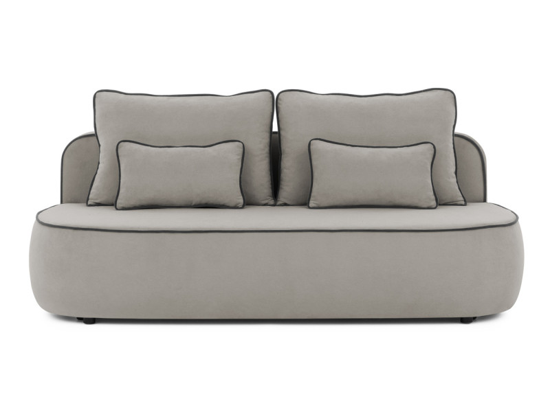 Ropez Saga Kids sofa z funkcją i pojemnikiem tkanina plusz szary 1021498