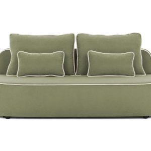 Ropez Saga Kids sofa z funkcją i pojemnikiem tkanina plusz zielony 1021491