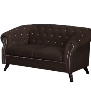Ropez Sofa 2 Pikowana Glasgow kryształki welur ciemny brąz 249524 Ropez Sofa 2 Pikowana Glasgow kryształki welur ciemny brąz 249524