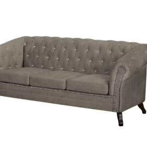 Ropez Sofa 3 Pikowana Glasgow kryształki welur ciemny beż 249527 Ropez Sofa 3 Pikowana Glasgow kryształki welur ciemny beż 249527