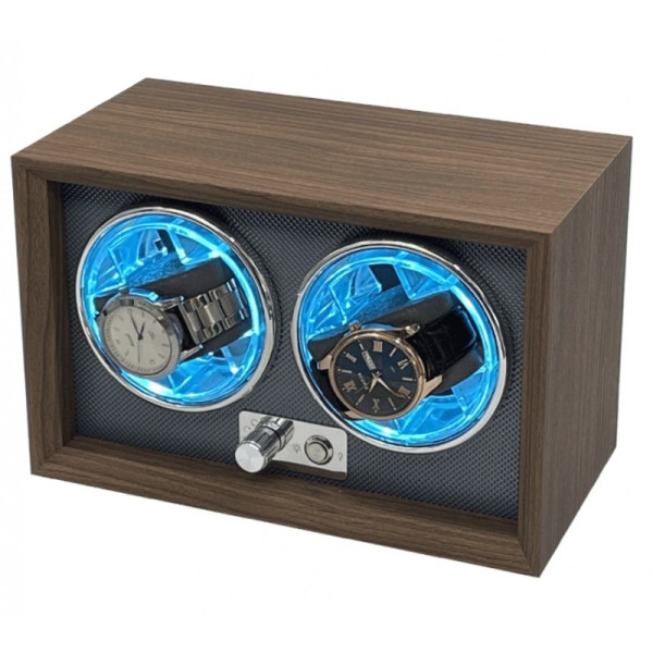 Rotomat Szkatułka Etui Automatyczne Na 2 Zegarki Drewno 24X12X15Cm Pd146 812684