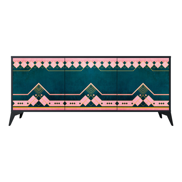 ROYAL COMPOSITION Komoda 3 drzwi Czarna-Metalowa gwiazdka czarna 442142