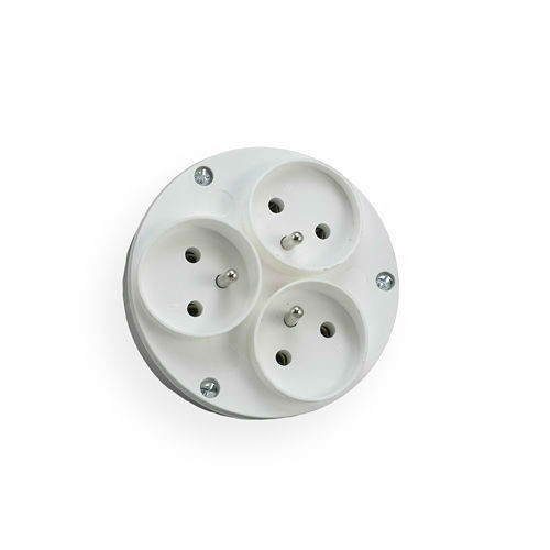 Rozgałęźnik 3-gniazda z uziemieniem biały Elgotech RO-30 1031325