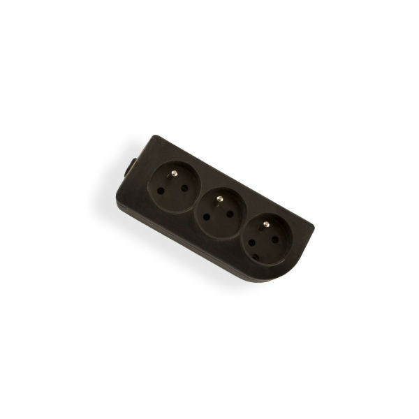 Rozgałęźnik do przedłużacza 3-gniazda z uziemieniem czarny Elgotech GN-30-2 1031342