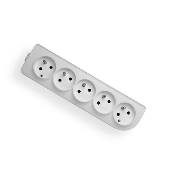 Rozgałęźnik do przedłużacza 5-gniazda z uziemieniem biały Elgotech GN-50 1031323