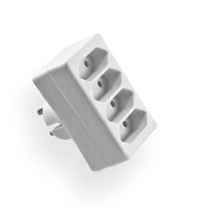 Rozgałęźnik wtyczkowy 4-gniazda b/u EURO biały R-4PC Elgotech 1031343 Rozgałęźnik wtyczkowy 4-gniazda b/u EURO biały R-4PC Elgotech 1031343
